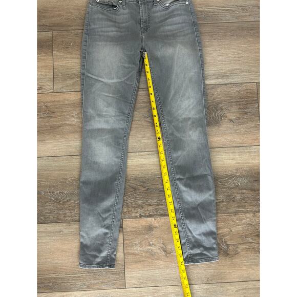7 For All Mankind Blair Skinny Jeans Size 27 Gray Denim Ankle Jeans - Picture 4 of 10